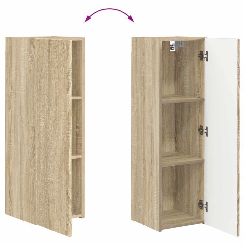 Комплект за стена на телевизор 4 pcs Сонома дъб Инженерно дърво