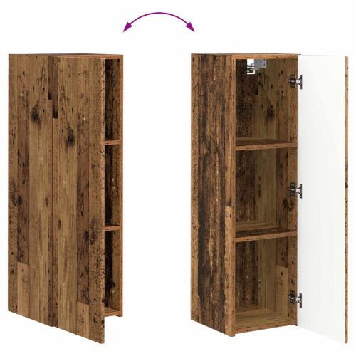 Комплект за стена на телевизор 4 pcs Старо дърво