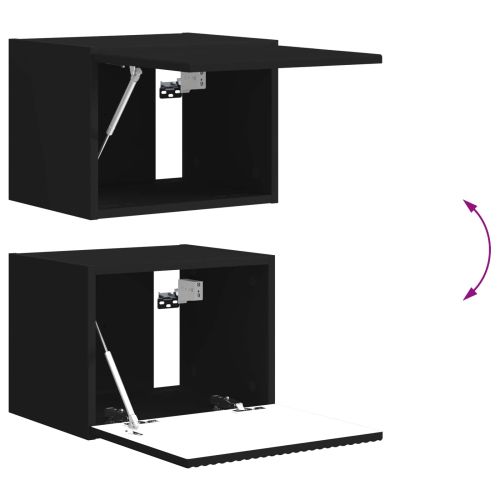 Комплект за стена на телевизор Монтиране на стена 6 pcs Черно