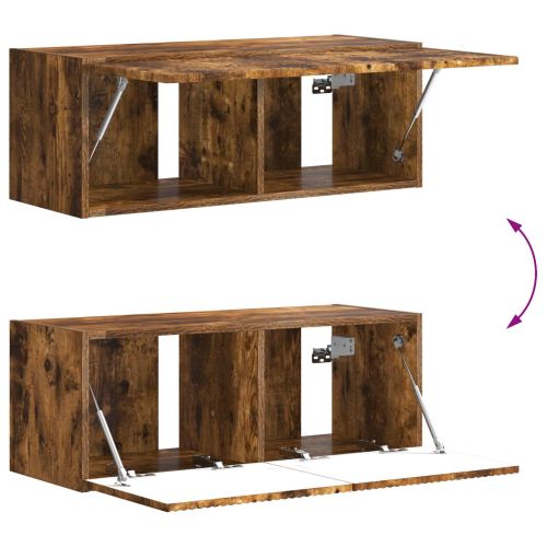 Комплект за стена на телевизор 6 pcs Димян дъб