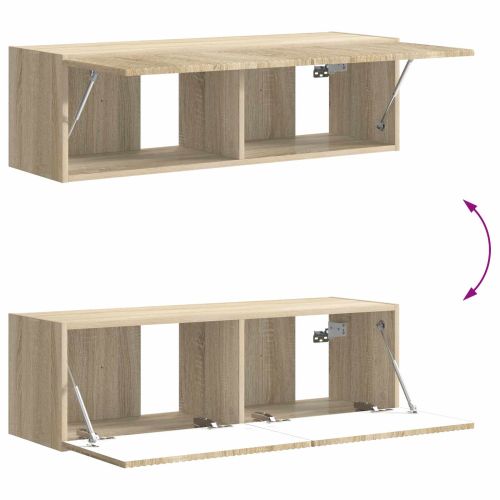 Комплект за стена на телевизор 6 pcs Сонома дъб