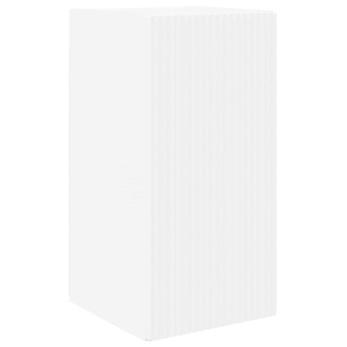 Комплект ТВ шкаф Монтиране на стена 2 pcs Бяло Инженерно дърво