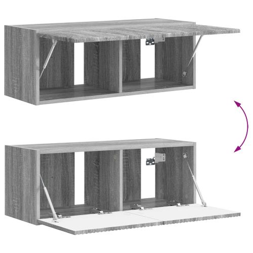 Комплект ТВ шкаф 3 pcs Сив Сонома Инженерно дърво