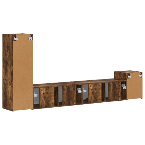 Комплект ТВ шкаф 3 pcs Димян дъб Инженерно дърво