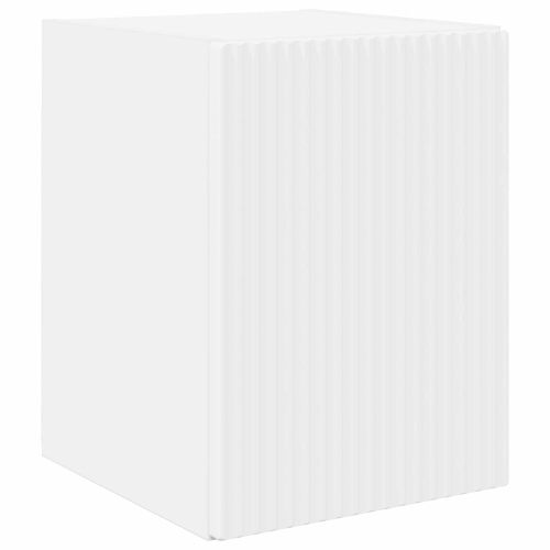 Комплект ТВ шкаф Монтиране на стена 4 pcs Бяло Инженерно дърво