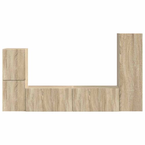 Комплект ТВ шкаф 4 pcs Сонома дъб Инженерно дърво