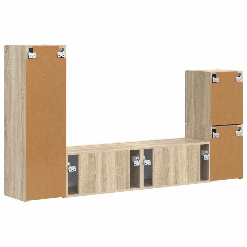 Комплект ТВ шкаф 4 pcs Сонома дъб Инженерно дърво