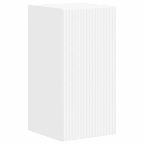 Комплект ТВ шкаф Монтиране на стена 4 pcs Бяло Инженерно дърво