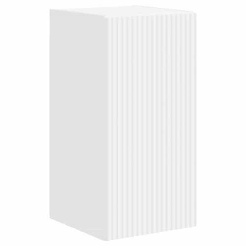 Комплект ТВ шкаф Монтиране на стена 5 pcs Бяло Инженерно дърво