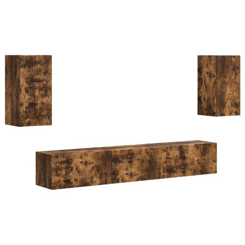 Комплект ТВ шкаф 5 pcs Димян дъб Инженерно дърво