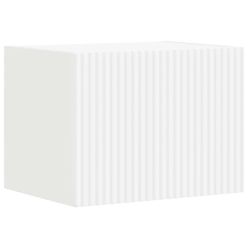 Комплект ТВ шкаф Монтиране на стена 5 pcs Бяло Инженерно дърво