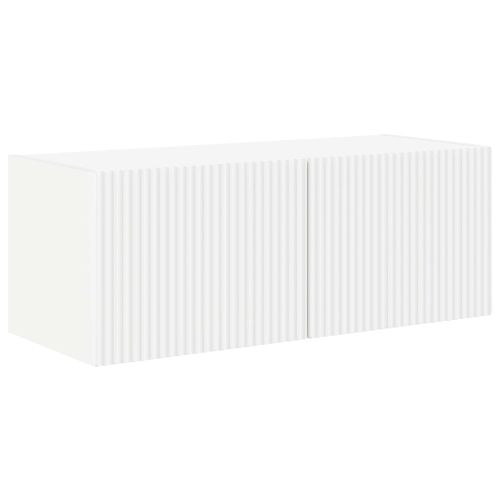 Комплект ТВ шкаф 4 pcs Бяло Инженерно дърво