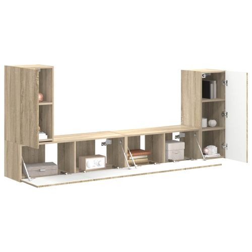 Комплект ТВ шкаф 4 pcs Сонома дъб Инженерно дърво