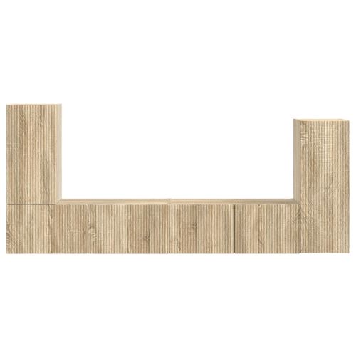 Комплект ТВ шкаф 4 pcs Сонома дъб Инженерно дърво