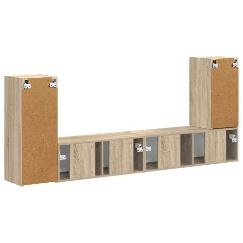Комплект ТВ шкаф 4 pcs Сонома дъб Инженерно дърво