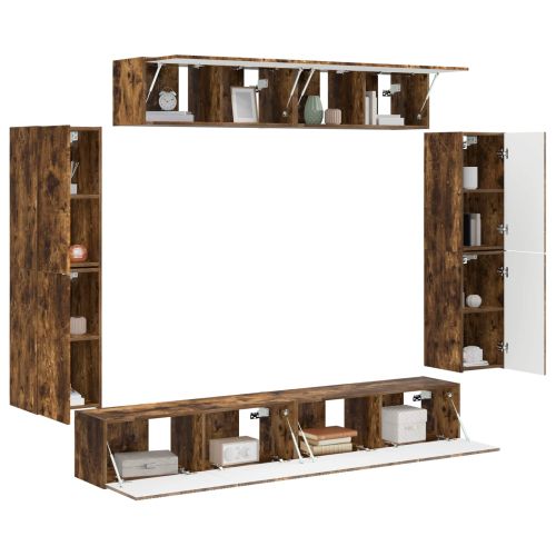 ТВ шкаф 8 pcs Димян дъб