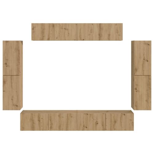 ТВ шкаф 8 pcs Дъб