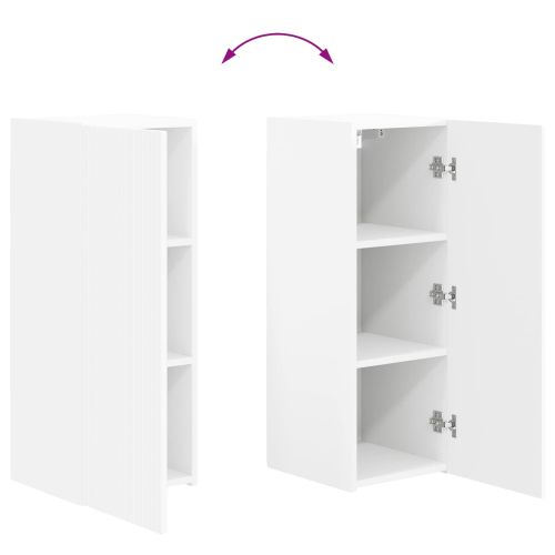 Комплект ТВ шкаф 4 pcs Бяло Инженерно дърво