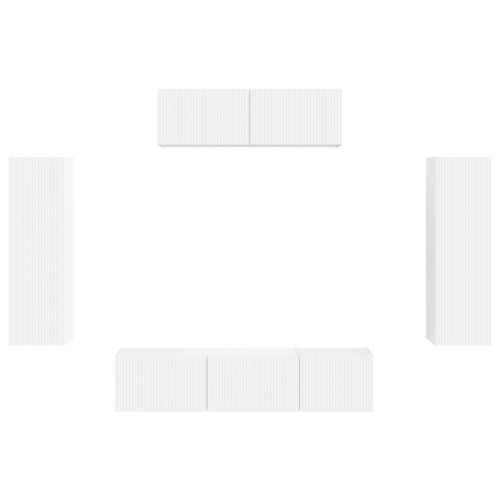 ТВ шкаф 5 pcs Бяло