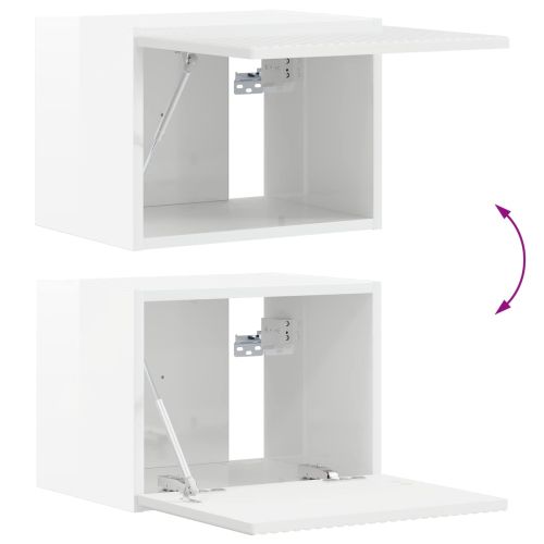 ТВ шкаф 5 pcs Лъскаво бяло