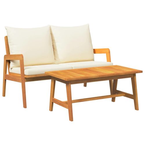 Бистро комплект 2 pcs Натурален маслен Солидно акациево дърво