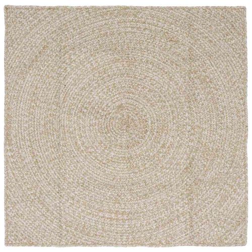 Килими за помещение Квадратна Естествено и бяло 120 x 120 cm