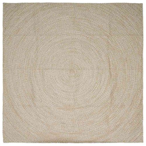 Килими за помещение Квадратна Естествено и бяло 300 x 300 cm