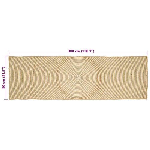 Килим за площ Бяло 80 x 300 cm юта