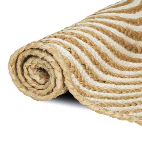 Килим Естествено и бяло 300 x 300 cm юта