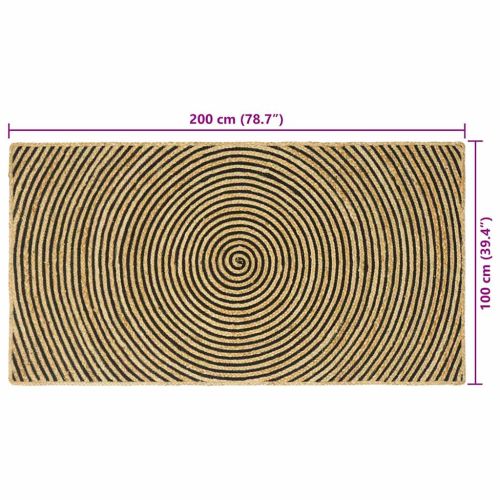 Килими за помещение Черно 100 x 200 cm юта