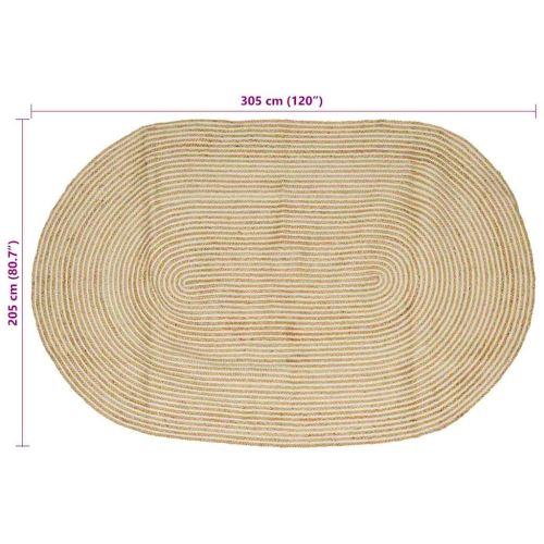 Килим Естествено и бяло 205 x 305 см юта