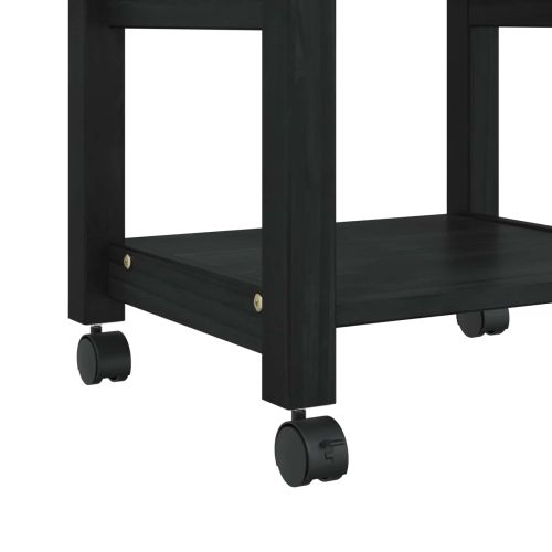 Кухненска количка MONZA Черен 48 x 40 x 88,5 см Солиден бор