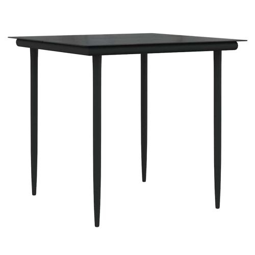 Комплект за хранене в градината 3 pcs Сив полиратан