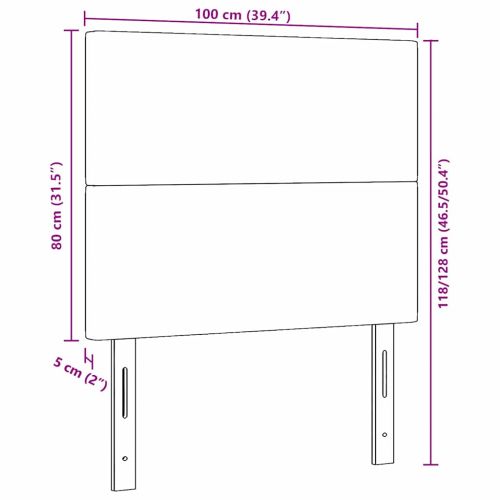 LED глава с LED ленти Тъмен сив 100 cm Кордюрова тъкан