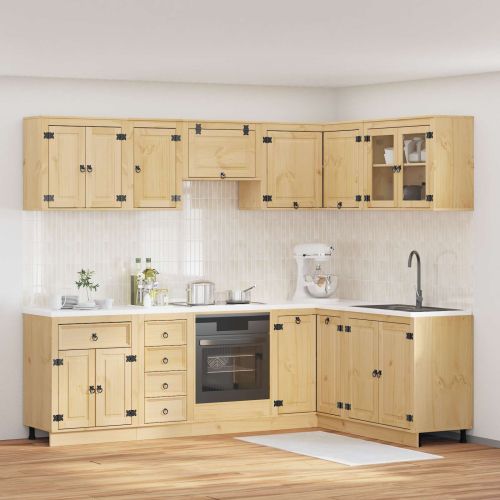 За шкафове с рафт SKI 10 pcs Кехлибарен Солидно борово дърво