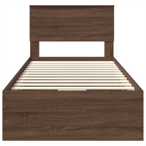Рамка за легло Кафяв дъб 100 x 200 cm Инженерна дървесина