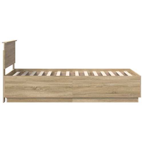 Рамка за легло Сонома дъб 100 x 200 cm Инженерно дърво