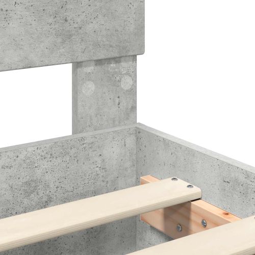 Рамка за легло Бетонно сиво 100 x 200 cm Инженерна дървесина