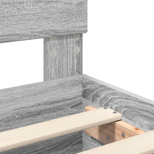 Рамка за легло Сива сонома 100 x 200 cm Инженерна дървесина