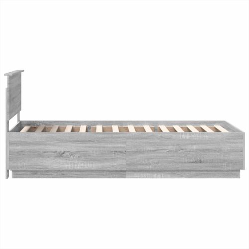 Рамка за легло с таблото Сив Сонома 90 x 190 cm Инженерно дърво