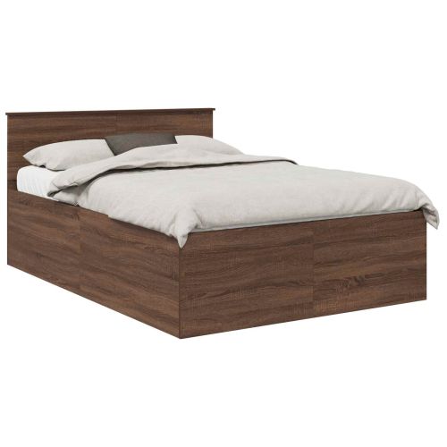 Рамка за легло с таблото Кафяв дъб 150 x 200 cm Инженерно дърво