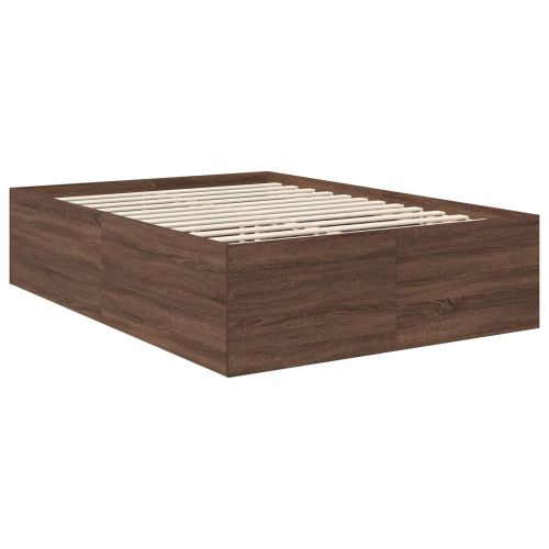 Рамка за легло с таблото Кафяв дъб 140 x 200 cm Инженерно дърво