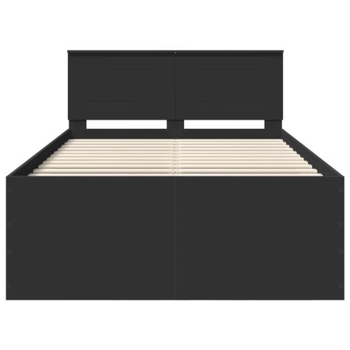 Рамка за легло с таблото Черно 120 x 190 cm Инженерно дърво