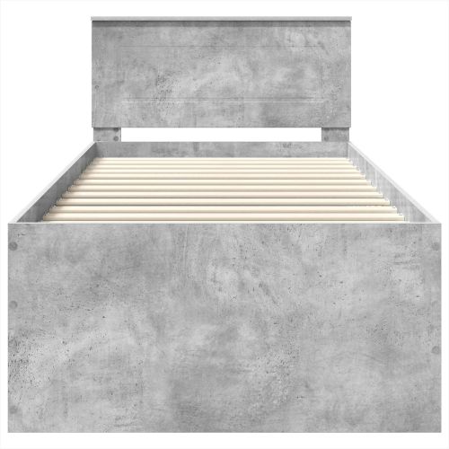 Рамка за легло Циментено сиво 120 x 200 cm Инженерно дърво