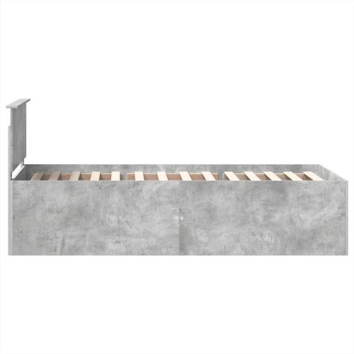 Рамка за легло Циментено сиво 120 x 200 cm Инженерно дърво