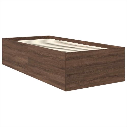 Рамка за легло с таблото Кафяв дъб 120 x 200 cm Инженерно дърво
