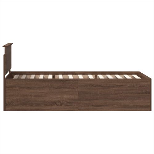 Рамка за легло с таблото Кафяв дъб 120 x 200 cm Инженерно дърво