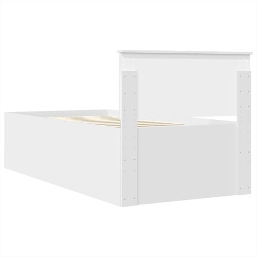 Рамка за легло с таблото Бяло 90 x 190 cm Инженерно дърво
