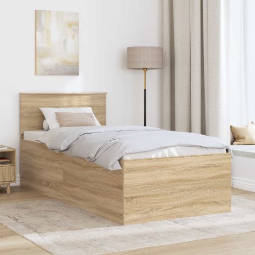 Рамка за легло с таблото Сонома дъб 75 x 190 cm Инженерно дърво