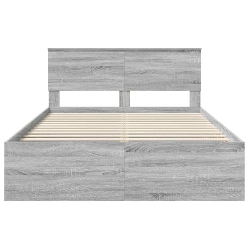 Рамка за легло Сив Сонома 150 x 200 cm Инженерно дърво